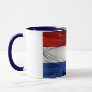 Elegant Dutch Flag Covered Ceramic Mug