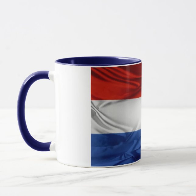 Elegant Dutch Flag Covered Ceramic Mug (Left)