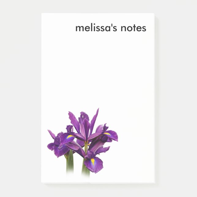 Elegant Dutch Iris Purple Sensation Post-it Notes (Front)