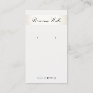 Elegant Earring Display Silver Stripe  Business Card