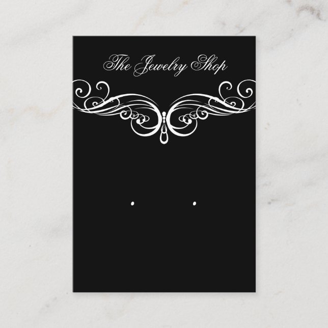 Elegant Earring Jewellery Display Cards (Front)
