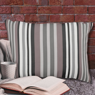 Elegant Earth Tones Brown Savannah Stripes Pattern Decorative Cushion