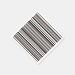 Elegant Earth Tones Brown Savannah Stripes Pattern Napkin
