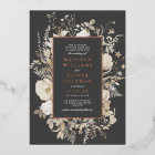 Elegant Earthy Floral Dark Grey Moody Wedding REAL