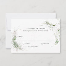 Elegant Earthy Greenery Watercolor Wedding