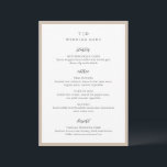 Elegant Earthy Neutral Monogram Modern Wedding Menu<br><div class="desc">Modern wedding menus featuring a clean design with serif and script fonts.</div>