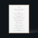 Elegant Earthy Neutral Monogram Modern Wedding Programme<br><div class="desc">Modern wedding programs featuring a clean design with serif and script fonts.</div>