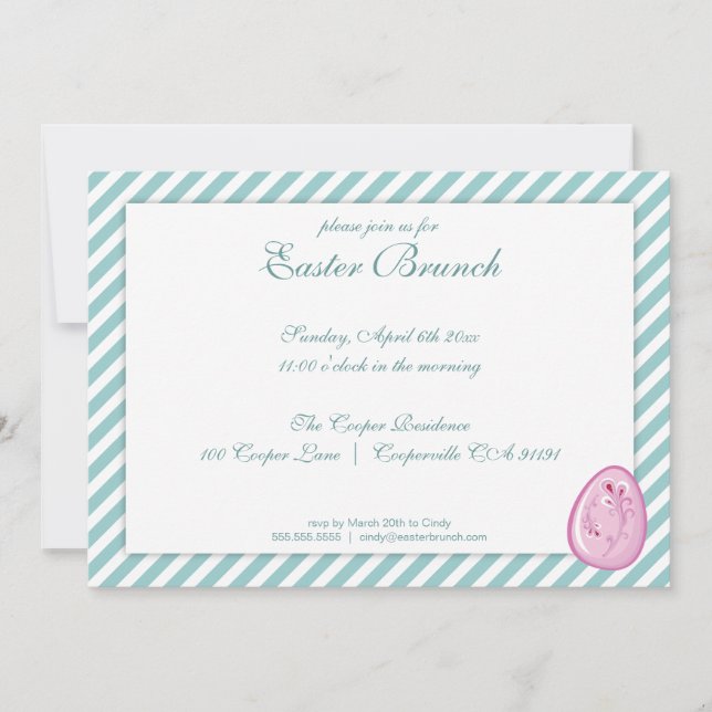 Elegant Easter Brunch Invitation (Front)