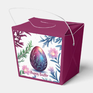 Elegant Easter Egg Botanical Art Favour Box