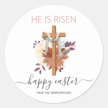 Elegant Easter Floral Calligraphy Christian Cross