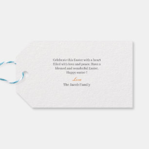  Elegant Easter Floral Calligraphy Christian Cross Gift Tags