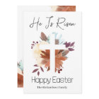  Elegant Easter Floral Calligraphy Christian Cross
