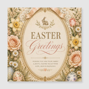 Elegant Easter Greeting ,Vintage Botanical style