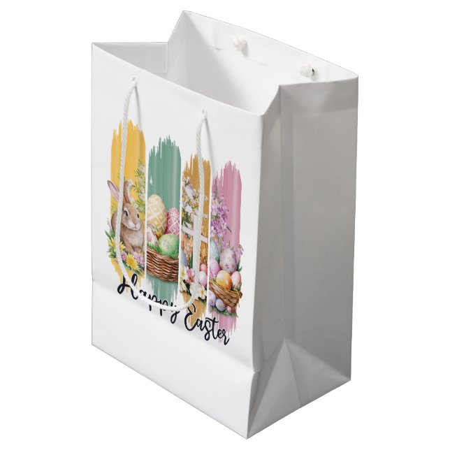 Elegant Easter Medium Gift Bag (Front Angled)
