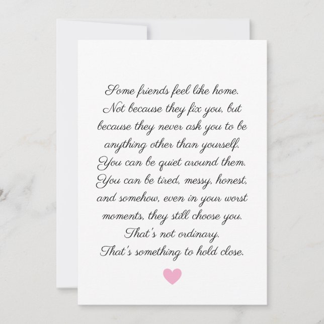 Elegant Easy Friendship Invitation (Front)