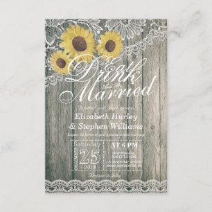 Elegant EAT Drink & Be Married Wedding Invitations