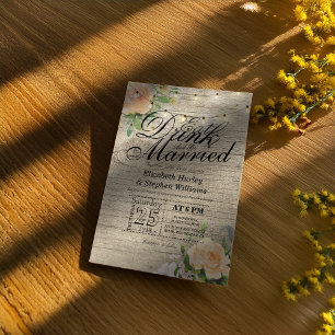 Elegant EAT Drink & Be Married Wedding Invitations