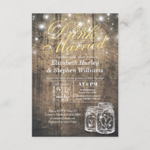 Elegant EAT Drink & Be Married Wedding Invitations