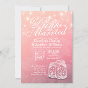 Elegant EAT Drink & Be Married Wedding Invitations