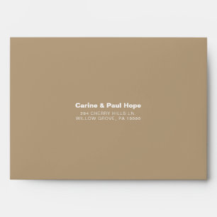 Elegant Ecru Formal Initial Wedding Envelope