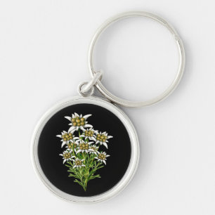 Elegant Edelweiss Flowers Key Chain