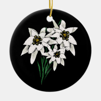 Elegant Edelweiss ornament