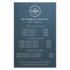 Elegant Editable Hair & Beauty Salon Menu Card