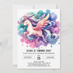 Elegant Editable Horse Birthday Invitation