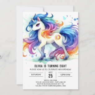 Elegant Editable Horse Birthday Invitation