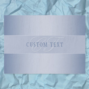 Elegant Editable Monogram Script Writing   Blue Tissue Paper