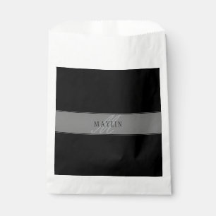Elegant Editable Script Business Name/other Text Favour Bags