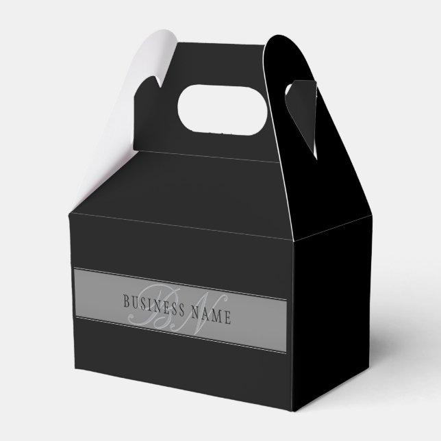 Elegant Editable Script Business Name/other Text Favour Box (Front Side)