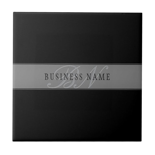 Elegant Editable Script Business Name/other Text Tile (Front)