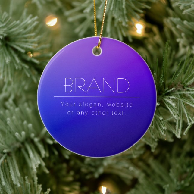 Elegant Editable Text & Modern Fading Purple Colou Ceramic Tree Decoration (Tree)