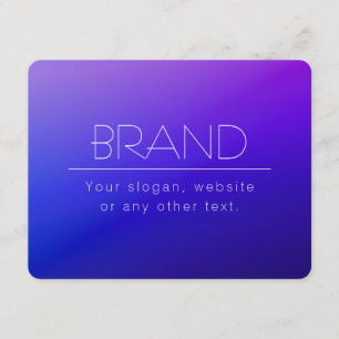 Elegant Editable Text & Modern Fading Purple Colou Enclosure Card