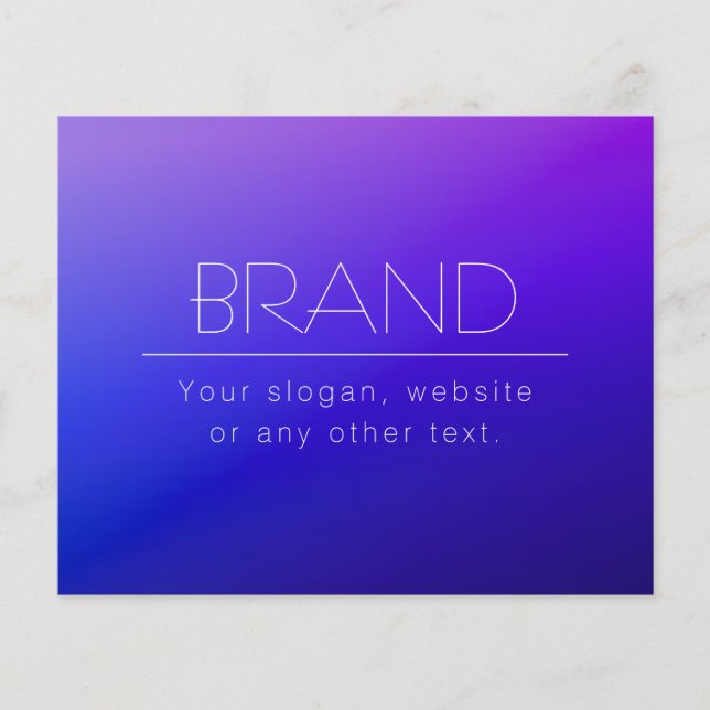 Elegant Editable Text & Modern Fading Purple Colou Flyer (Front)