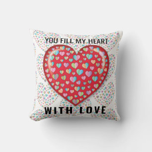 Elegant Editibale Simple Heart Design Cushion