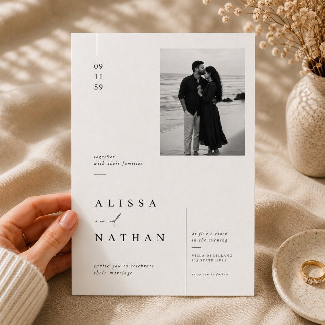 Elegant Editorial Wedding Invitation Template. (Creator Uploaded)