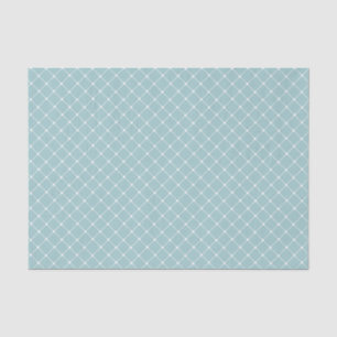 Elegant Eggshell Blue Trellis Pattern Tissue Paper
