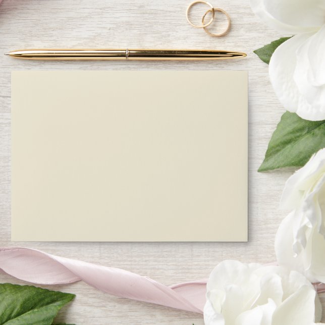Elegant Eggshell & White Wedding Envelope (Wedding)