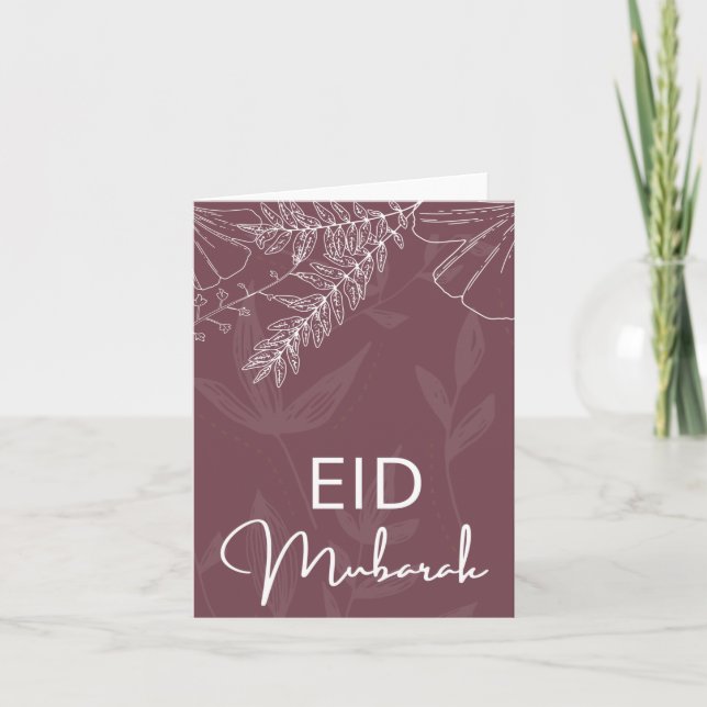 elegant eid mubarak card (Front)