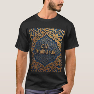 Elegant Eid Mubarak Islamic Mens Tshirt
