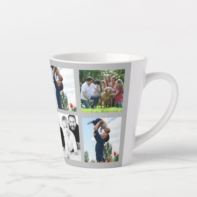 Elegant Eight Custom Photo Latte Mug (Right)