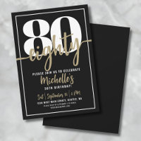 Elegant Eighty Gold 80th Birthday Party