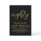 Elegant Eighty Gold Script Black 80th Birthday
