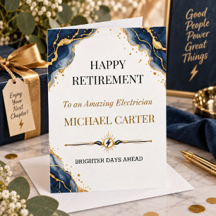 Elegant Electrician Retirement Brighter Days Card