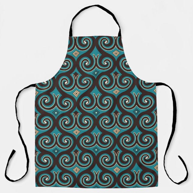 Elegant element, arabesque seamless background orn apron (Front)