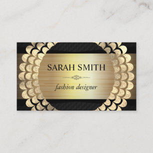 Elegant Element / Golden Foil Flake Pattern Business Card