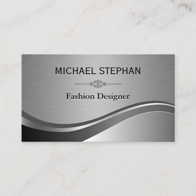 Elegant Element / Silver Luxe Business Card (Front)