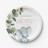 Elegant elephant baby shower top